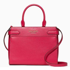 Kate Spade Staci Medium Satchel Deep Hibiscus NWT